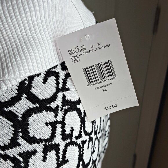 NWT! GUESS Monogram LOHANN Turtleneck SWEATER - Picture 2 of 6